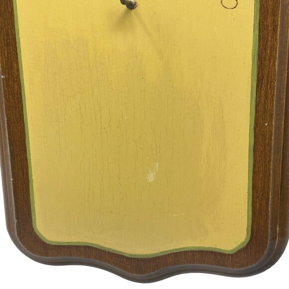 Vintage Hand-Painted Wooden Lemon Wall Plaque Key Holder Hook 1977 Cottagecore - Picture 10 of 12